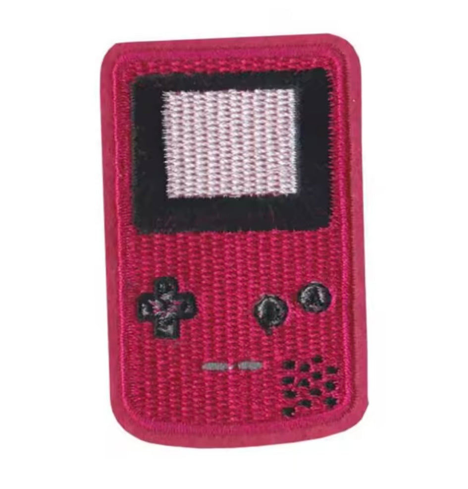 Red Gameboy Iron On Patch