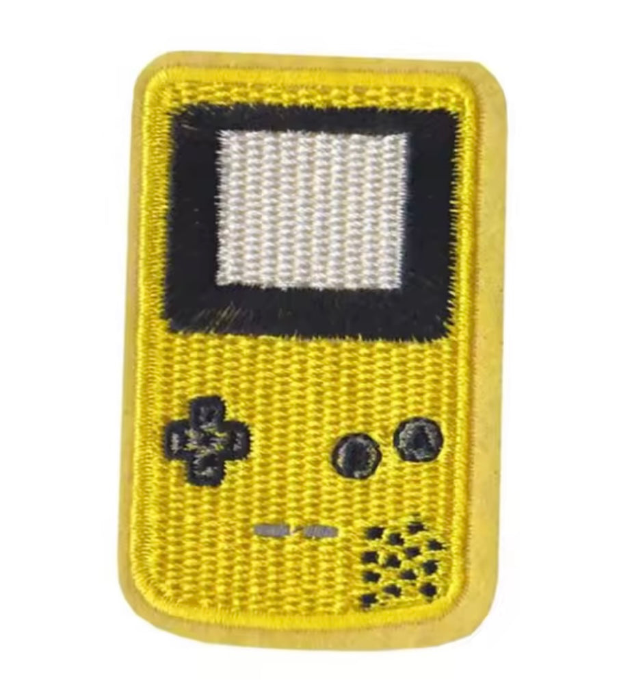 Yellow Gameboy Iron On Patch