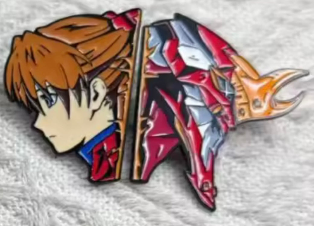 Auska and Eva2 Pin Badge