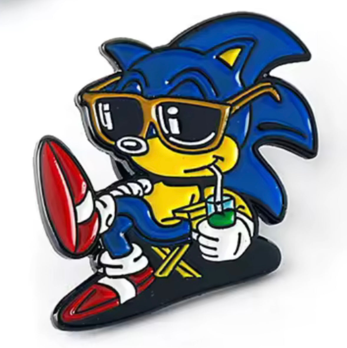 Sonic Relaxing Pin Badge