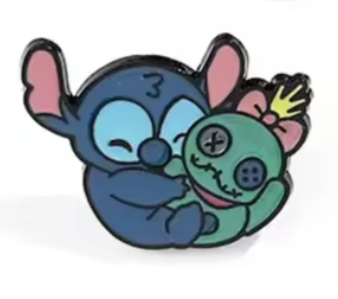 Small Stitch and Scrump Pin Badge