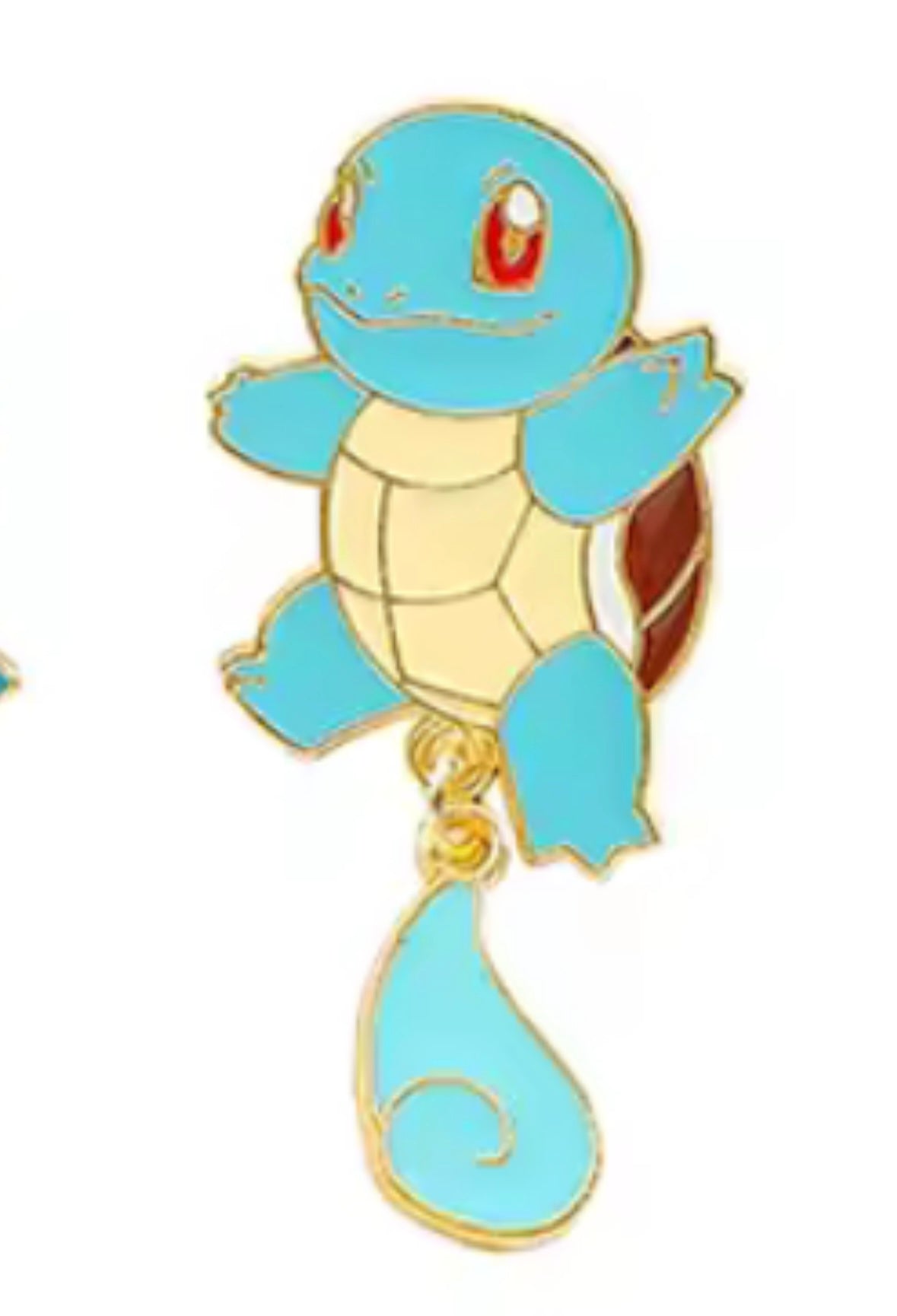 Squirtle Dangling Tail Pin Badge