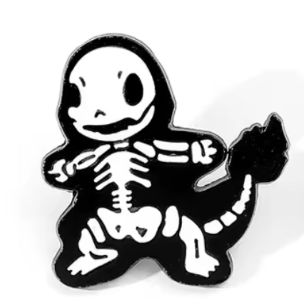 Charmander Skeleton Pin Badge