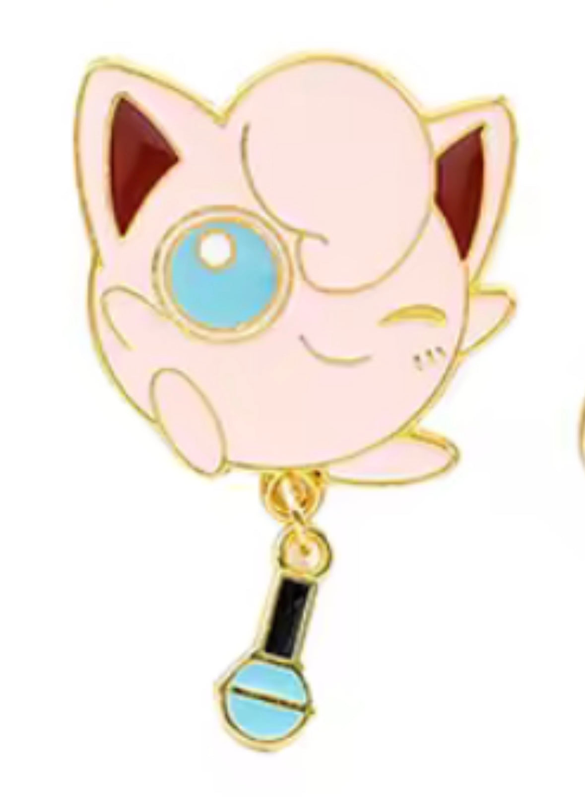Jigglypuff Dangling Mic Pin Badge