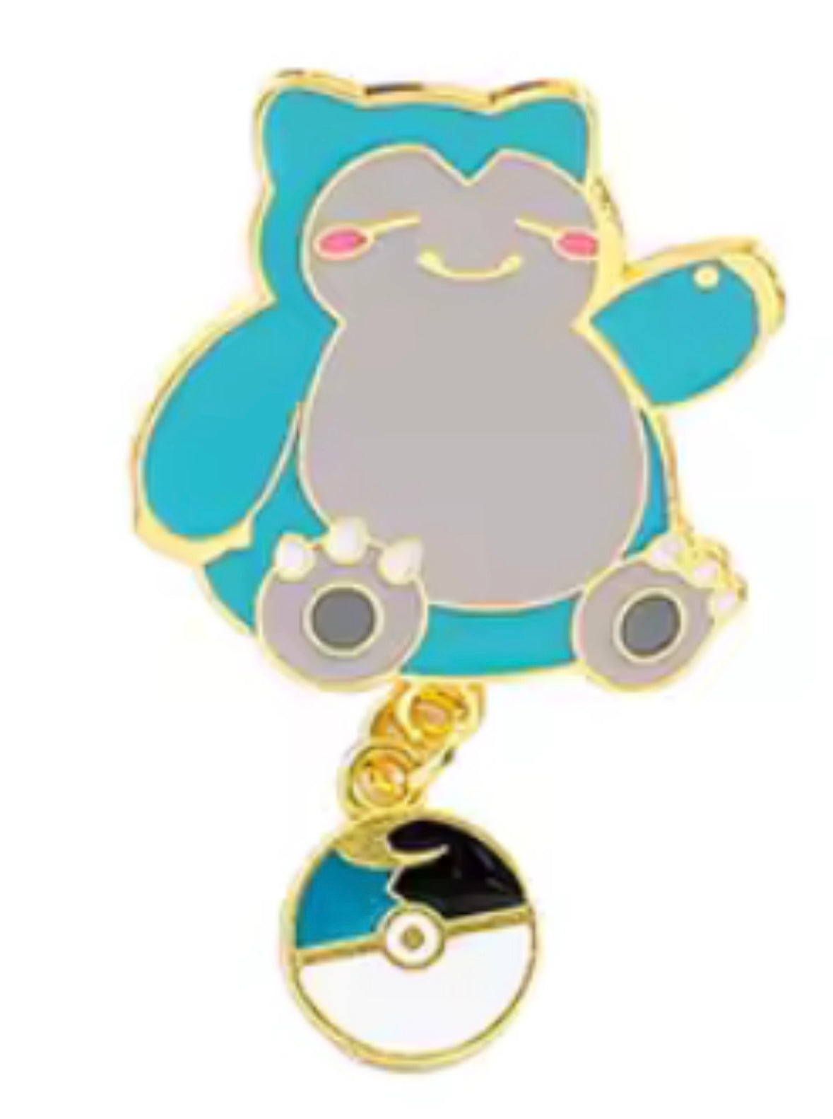 Snorlax Dangling Pokeball Pin Badge