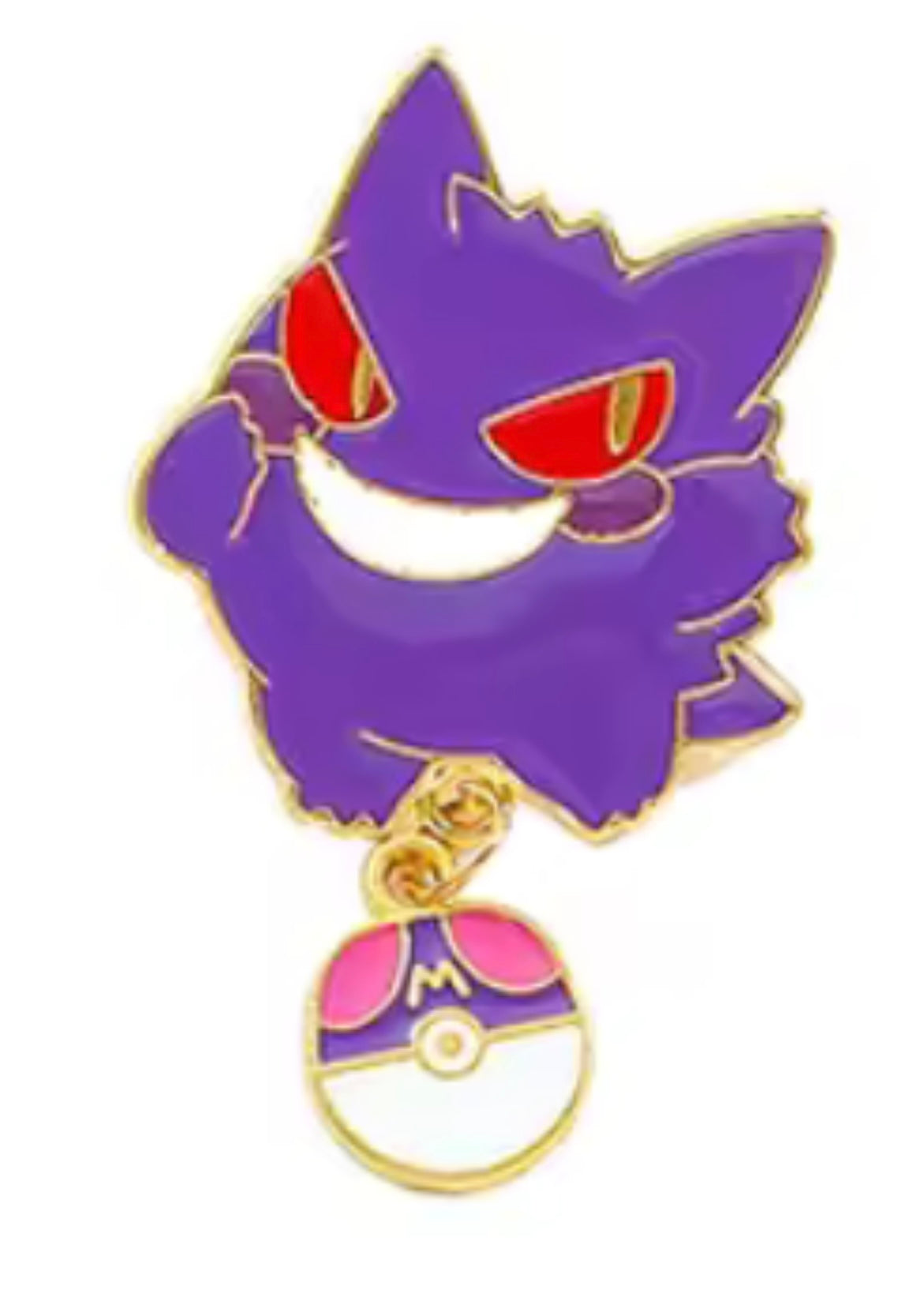Gengar Dangling Pokeball Pin Badge