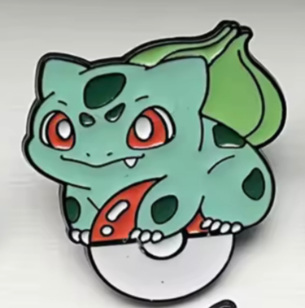 Bulbasaur with Pokeball Pin Badge